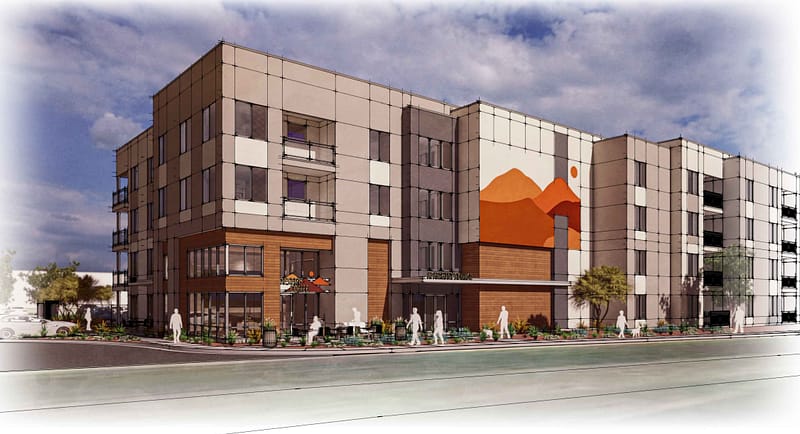 Rendering of proposed Marlowe Mixed-Use project proposal in north las vegas